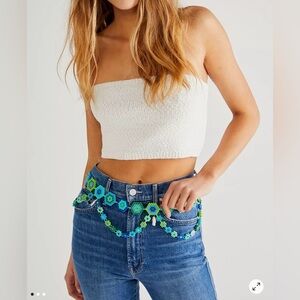 Anna Sui X Daisy Chains Beaded Floral Chain Belt.